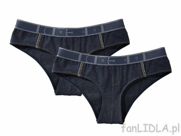 Stringi lub majtki typu hipster 2 szt. Esmara, cena 19,99 PLN za 1 opak. 
- 4 zestawy ...