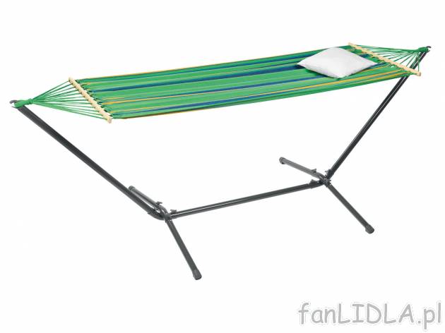 Hamak z ramą , cena 179,00 PLN 
- powierzchnia do leżenia ok. 200 x 100 cm (dł. ...