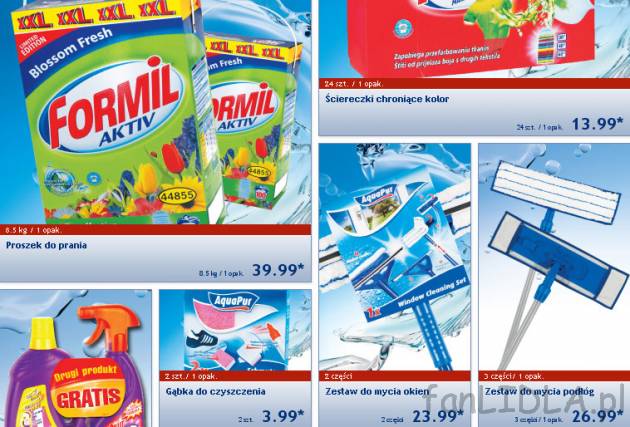 Proszek do prania Formil Aktiv, ściereczki chroniące kolor Formil, Gąbka do czyszczenia ...