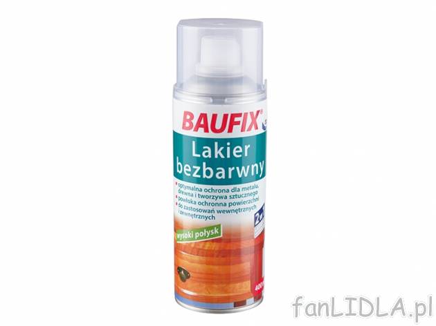 Lakier bezbarwny 400 ml , cena 9,99 PLN za 400 ml = 1 opak., 1 l = 24,98 PLN. 
- ...