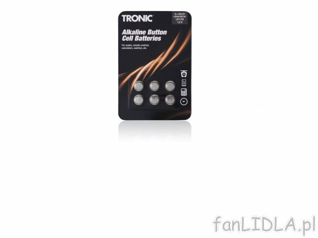 Baterie guzikowe 6 szt. Tronic, cena 8,99 PLN za 1 opak. 
-      różne rodzaje
