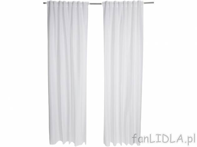 Zasłony, 2 szt. , cena 59,90 PLN 
- ok. 135 x 254 cm
- 2 możliwości zawieszenia: ...