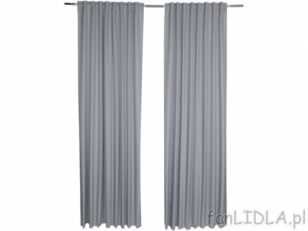 Zasłony, 2 szt. , cena 59,90 PLN 
- ok. 135 x 254 cm
- 2 możliwości zawieszenia: ...