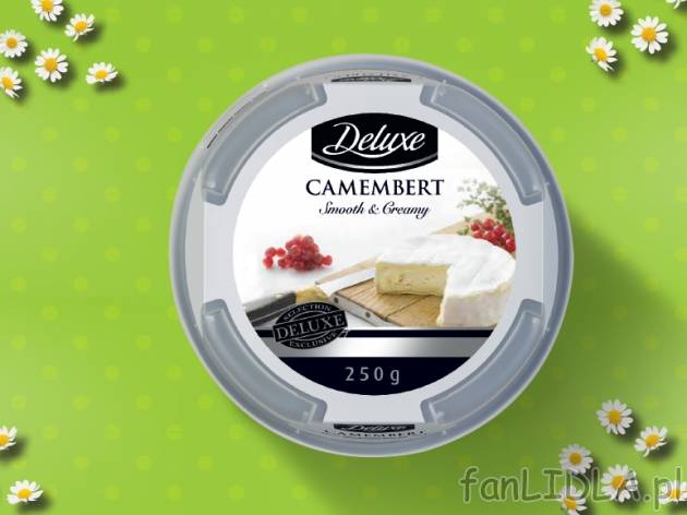 Ser Camembert , cena 7,00 PLN za 250 g/1 opak., 100 g=3,20 PLN.
