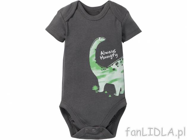 Body z bawełny z krótkim rękawkiem i nadrukiem dinozaura , cena 6,99 PLN 
- ...
