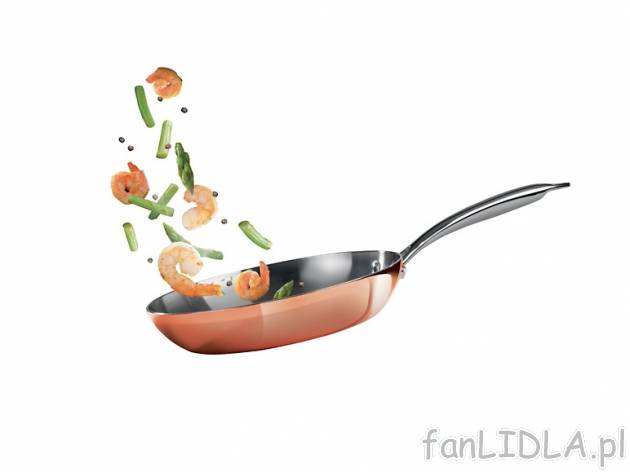 Patelnia z powłoką miedzianą śred. 24 cm Ernesto, cena 79,00 PLN za 1 szt. 
ARTYKUŁ ...