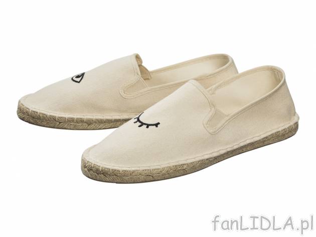 Białe damskie espadryle , cena 29,99 PLN. Buty idealne do outfitu ze spodniami ...