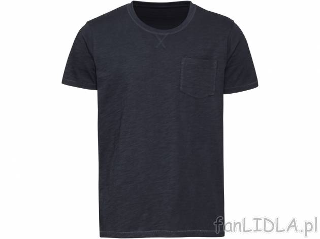 T-shirt męski z okrągłym dekoltem i kieszonką na piersi, cena 19,99 PLN 
- ...