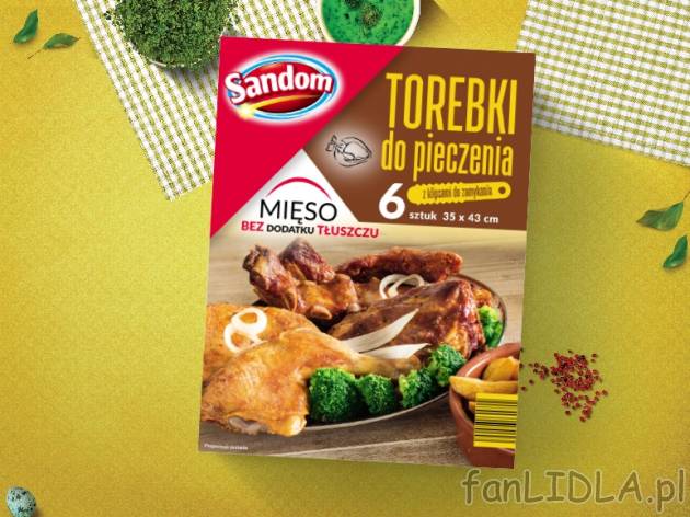 Sandom Torebki do pieczenia ryb lub mięsa , cena 1,00 PLN za 6 szt./1 opak.