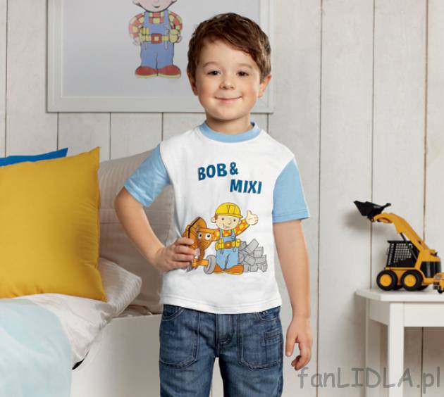 T-shirt chłopięcy, cena 15,99PLN
- z okrągłym wycięciem pod szyją i kolorowym ...