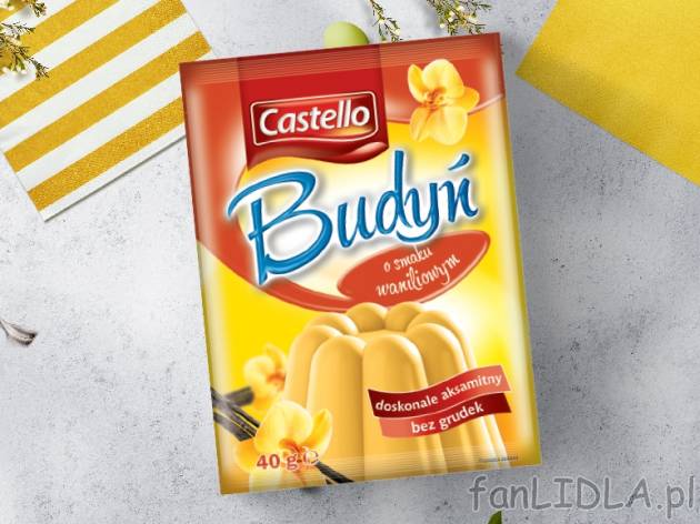 Castello Budyń , cena 0,00 PLN za 40 g/1 opak., 100 g=0,62 PLN.  
-      różne rodzaje