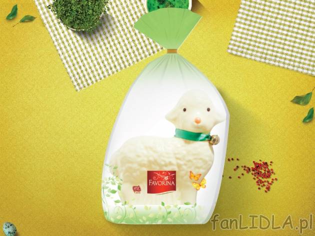 Favorina Baranek wielkanocny z białej czekolady , cena 9,00 PLN za 150 g/1 opak., ...