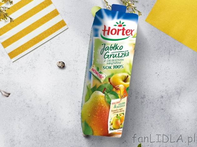 Hortex Sok jabłko-gruszka , cena 2,00 PLN za 1 L/1 opak.