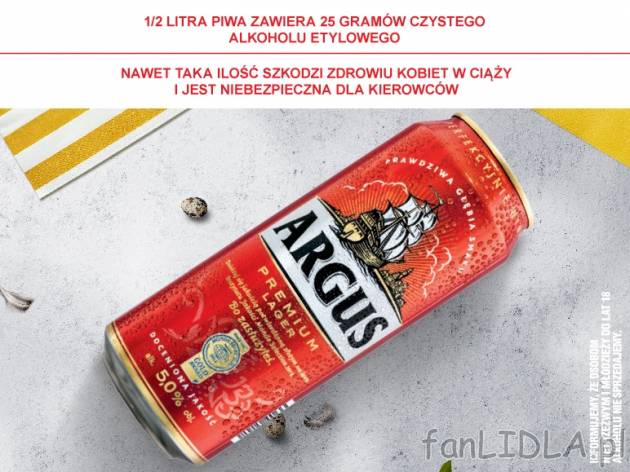 Argus Premium , cena 1,00 PLN za 500 ml/1 pusz., 1 L=2,98 PLN.