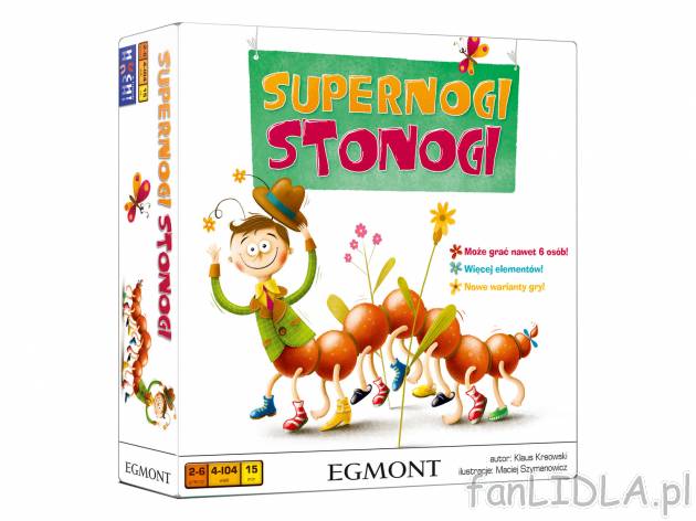 Supernogi stonogi , cena 44,99 PLN za 1 opak. Gra dla nawet 6 osób, już dla dzieci ...