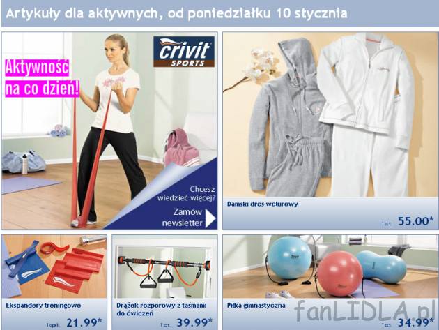 Damski dres welurowy, ekspandery treningowe, drążek rozporowy do ćwiczeń, piłka ...