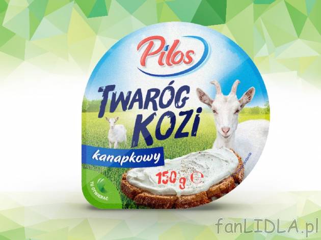 Pilos Twaróg kozi , cena 3,00 PLN za 150 g/1 opak., 100 g=2,33 PLN.
