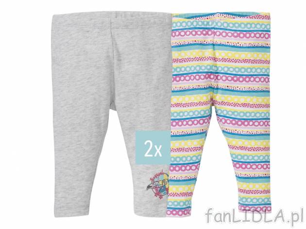 Legginsy z bawełny, 2 pary* , cena 7,99 PLN 
- 95% bawełny, 5% elastanu (creora®) ...