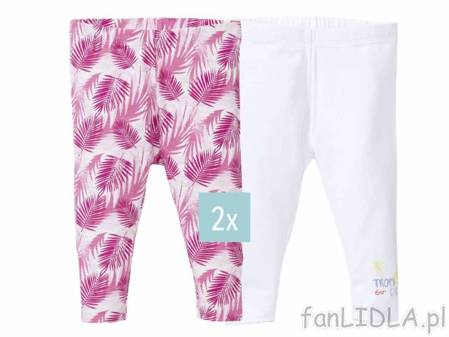 Legginsy z bawełny, 2 pary* , cena 7,99 PLN 
- 95% bawełny, 5% elastanu (creora®) ...