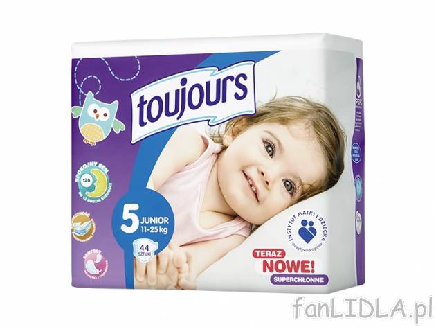 Pieluszki JUNIOR 11 - 25 kg - TANIEJ , cena 24,99 PLN za 1 opak. = 44 szt. 
- pieluszki ...