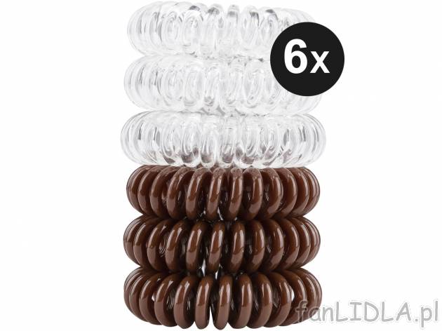 Zestaw spiralnych gumek do włosów , cena 4,99 PLN