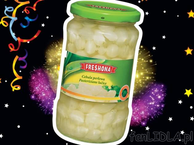 Cebulka , cena 3,29 PLN za 320 g/1 opak., 100 g=1,79 wg wagi odcieku PLN. 
- Cebulka ...