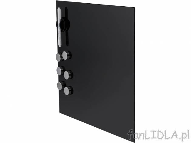 Szklana tablica magnetyczna , cena 44,99 PLN 
- ok. 40 x 40 cm
- w zestawie: 6 ...