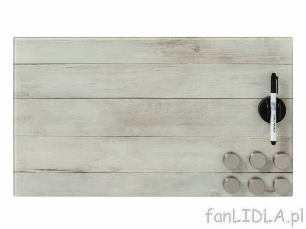 Szklana tablica magnetyczna , cena 44,99 PLN 
- ok. 52 x 30 cm
- w zestawie: 6 ...