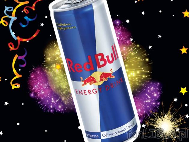 Red Bull , cena 3,99 PLN za 250 ml/1 opak., 100 ml=1,60 PLN. 
- * Cena za 1 sztukę ...