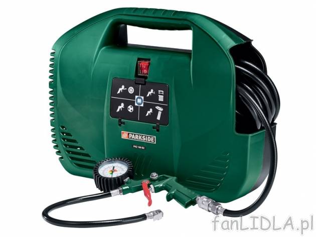 Kompresor bezolejowy z manometrem 1100 W Parkside, cena 249,00 PLN za 1 szt. 
- ...