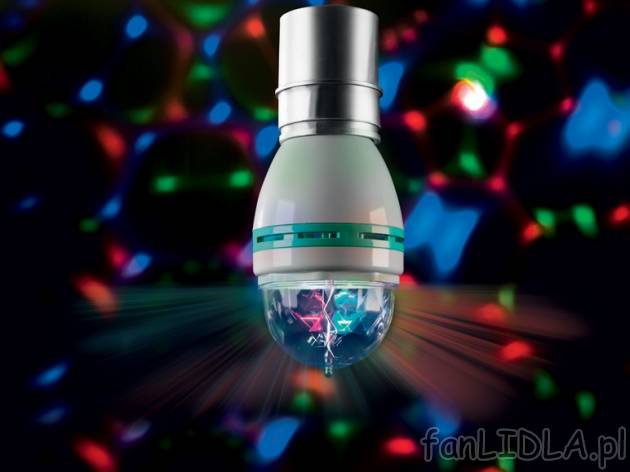 Lampa z efektem dyskotekowym Livarno Lux, cena 29,99 PLN za 1 szt. 
- wirujący, ...