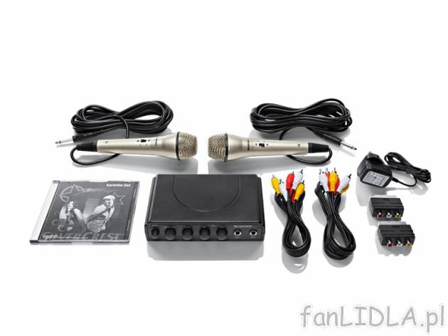Zestaw do karaoke Silvercrest, cena 129,00 PLN za 1 opak. 
- z 2 mikrofonami
- ...