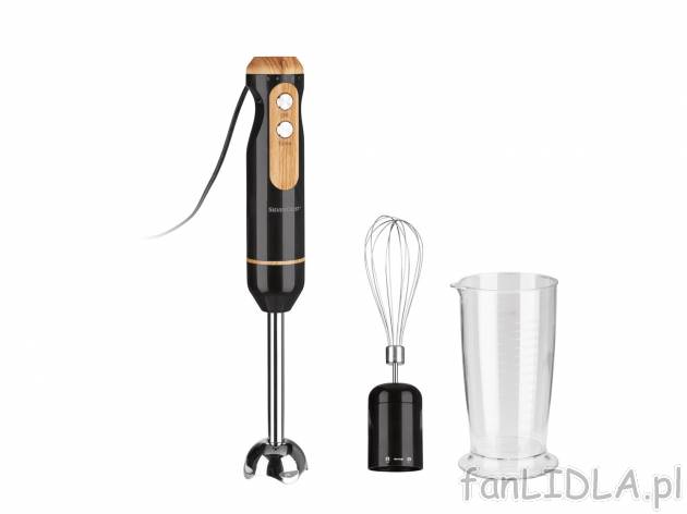 Blender ręczny 600 W z zestawem akcesoriów , cena 59,00 PLN 
- 3 w 1: miksowanie, ...