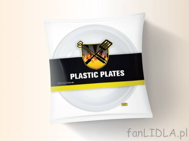 Talerze plastikowe płytke , cena 5,00 PLN za 25 szt./1 opak.