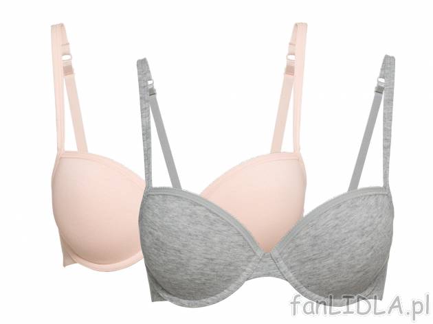 Biustonosze z fiszbinami, 2 szt.** , cena 17,99 PLN 
- rozmiary: 75B, 80B, 85B, ...