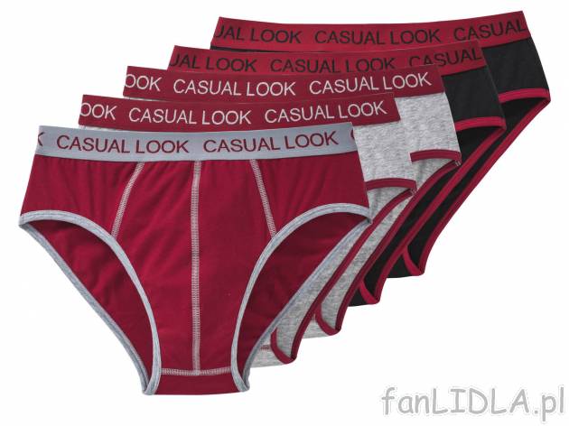 Slipy, 5 par** , cena 6,99 PLN  
-  95% bawełny, 5% elastanu 
-  rozmiary: M-XL