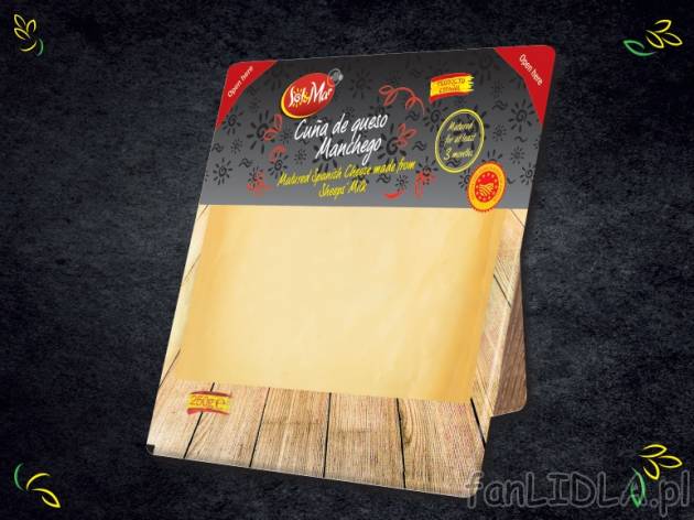 Ser Manchego , cena 13,00 PLN za 250 g/1 opak., 100 g=5,60 PLN.
