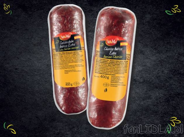 Kiełbasa Chorizo Vela lub Salchichon Vela , cena 14,00 PLN za 400 g/1 opak., 1 ...