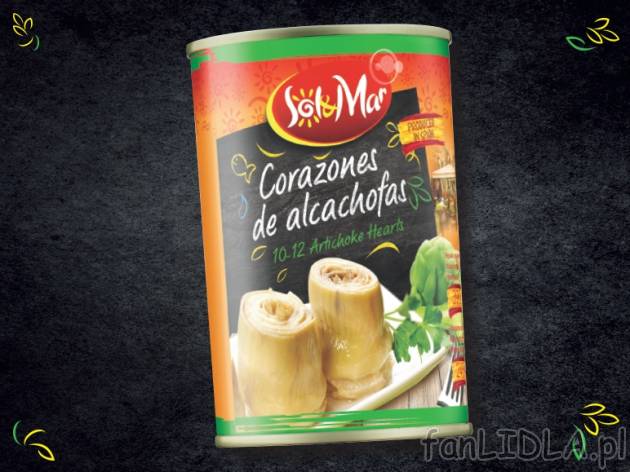 Karczochy , cena 5,00 PLN za 390 g/1 opak., 1 kg=24,98 wg wagi odcieku PLN.