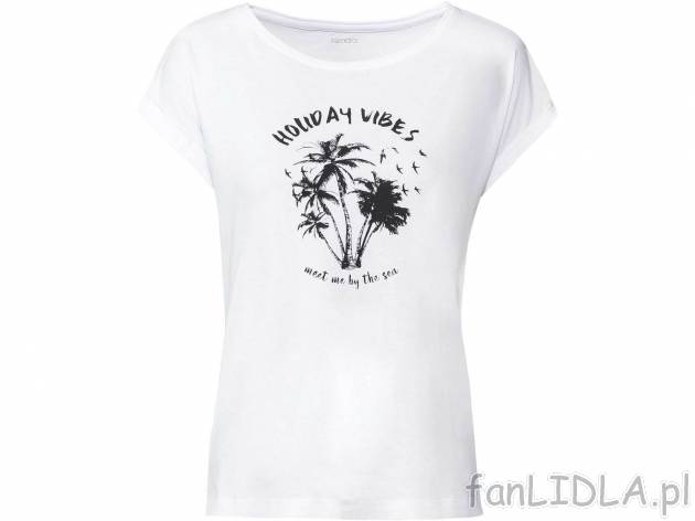 Damski T-shirt z bawełny z modnymi nadrukiem , cena 9,99 PLN 
- 100% bawełny
- ...