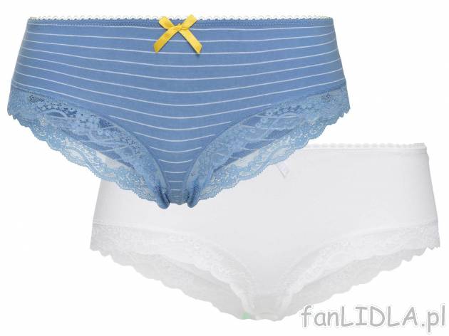 Majtki typu hipster, 2 pary , cena 17,99 PLN 
- 95% bawełny, 5% elastanu (creora ...