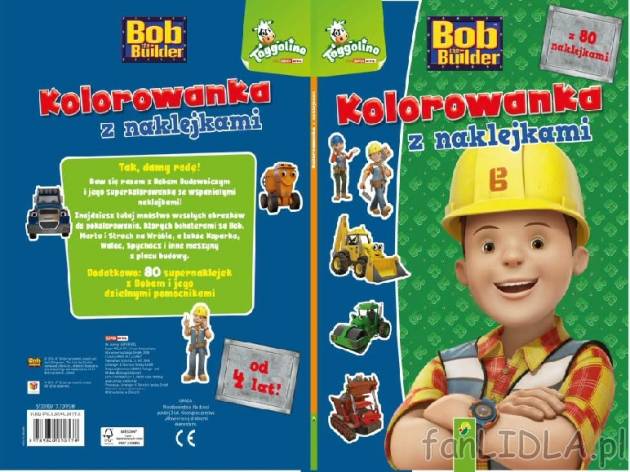 Kolorowanka , cena 9,99 PLN za 1 szt. 
- 48 + 8 str. z naklejkami 
- 6 wzorów do ...