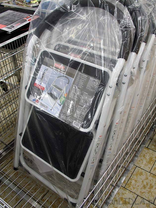 Drabinka z Lidla 2 stopniowa. Cena 59,90PLN. Powerfix. Drabina wygląda solidnie