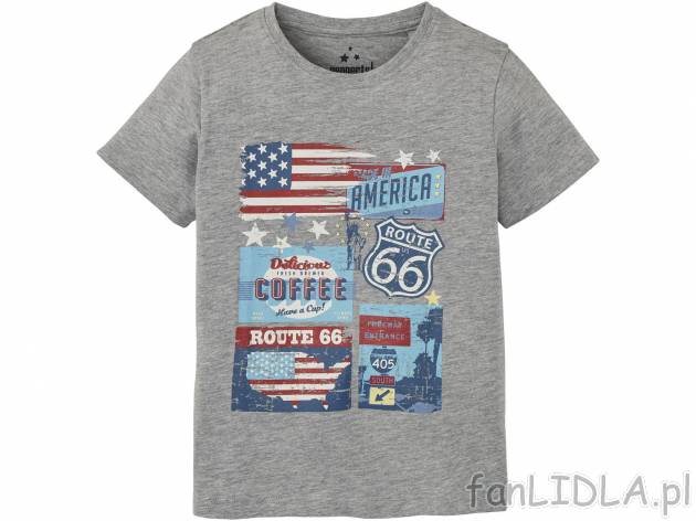 T-shirt młodzieżowy , cena 12,99 PLN 
- rozmiary: 122-164
- wysoka zawartość ...