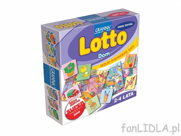 GRA LOTTO DOM , cena 18,99 PLN za 1 szt. 
- w pudełku znajdują się 4 duże plansze ...