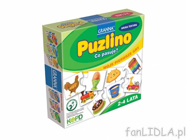 GRA PUZLINO, CO PASUJE? , cena 18,99 PLN za 1 szt. 
- w pudełku znajdują się ...