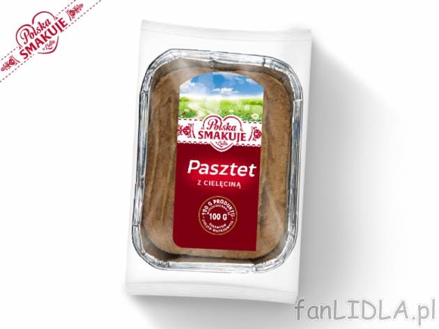 Pasztet z indykiem lub z cielęciną , cena 4,00 PLN za 250 g/1 opak., 100 g=2,00 PLN.