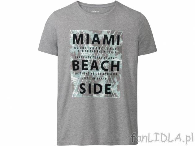 T-shirt , cena 19,99 PLN  
-  rozmiary: M-XXL
-  wysoka zawartość bawełny