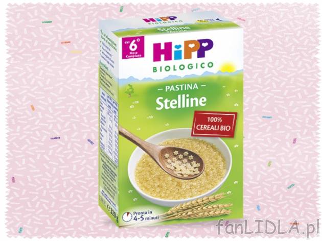 HiPP BIO Makaron włoski , cena 6,00 PLN za 320 g/1 opak., 1 kg=21,84 PLN. 
- różne ...