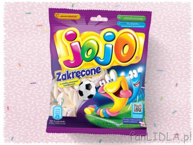 Jojo Misie, Kwaśne wężyki lub Zakręcone , cena 2,00 PLN za 90 g/1 opak., 100 ...